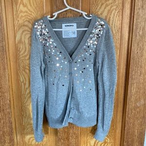 EUC Sonoma cardigan with sequins, size 7